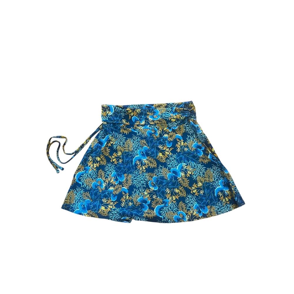 Patagonia Lithia Convertible Skirt Bandeau Top Blue Floral Coral Size L